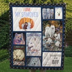 Samoyed Family Cl10100224Mdq Quilt Blanket and Home Decor