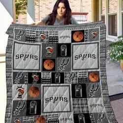 San Antonio Spurs Sas Quilt Blanket Great Customized Blanket Gifts For Birthday Christmas Thanksgiving and Home Decor
