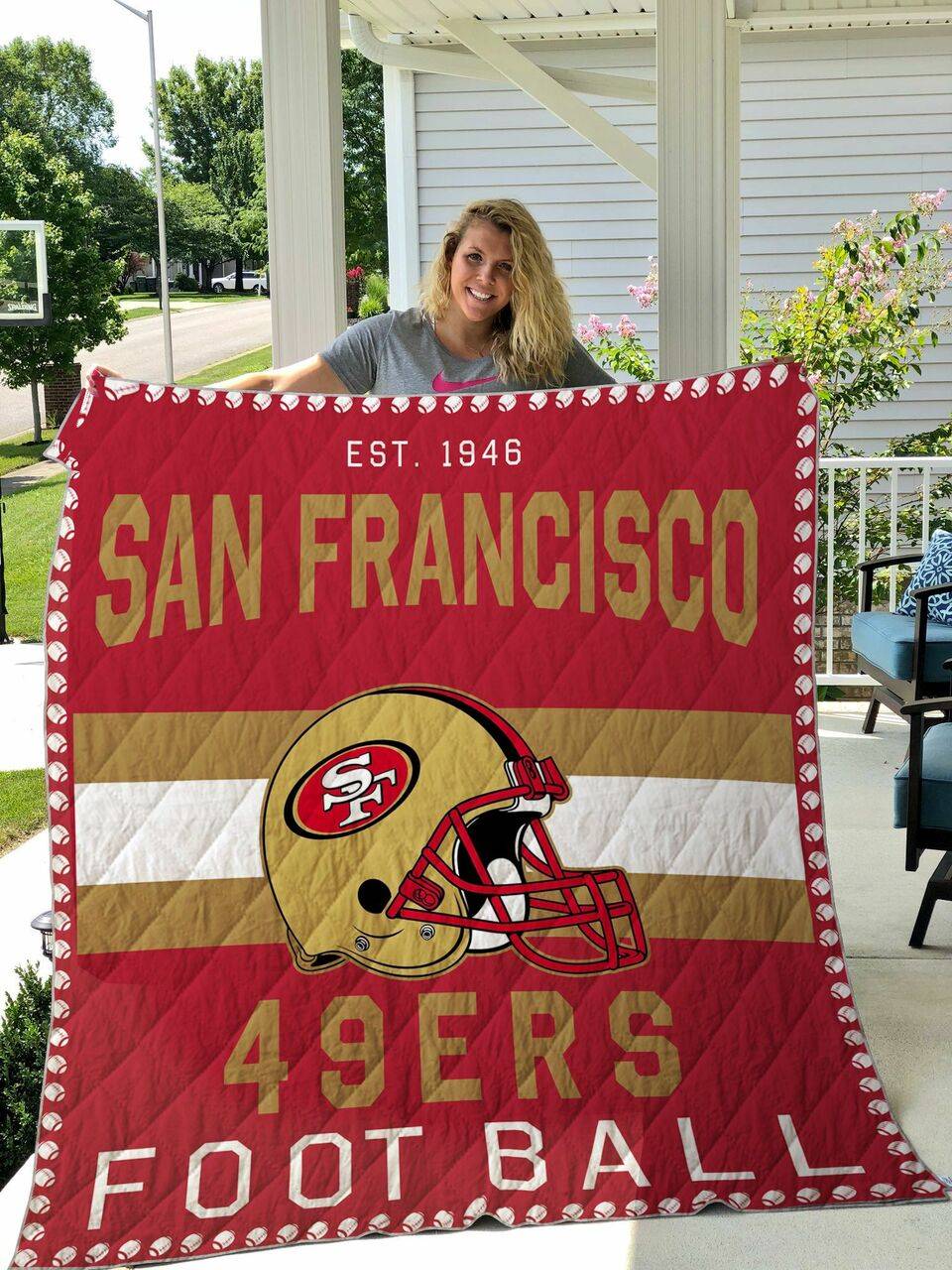 San Francisco 49Ers Quilt Blanket 07 and Home Decor