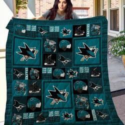 San Jose Sharks Sjs Quilt Blanket and Home Decor
