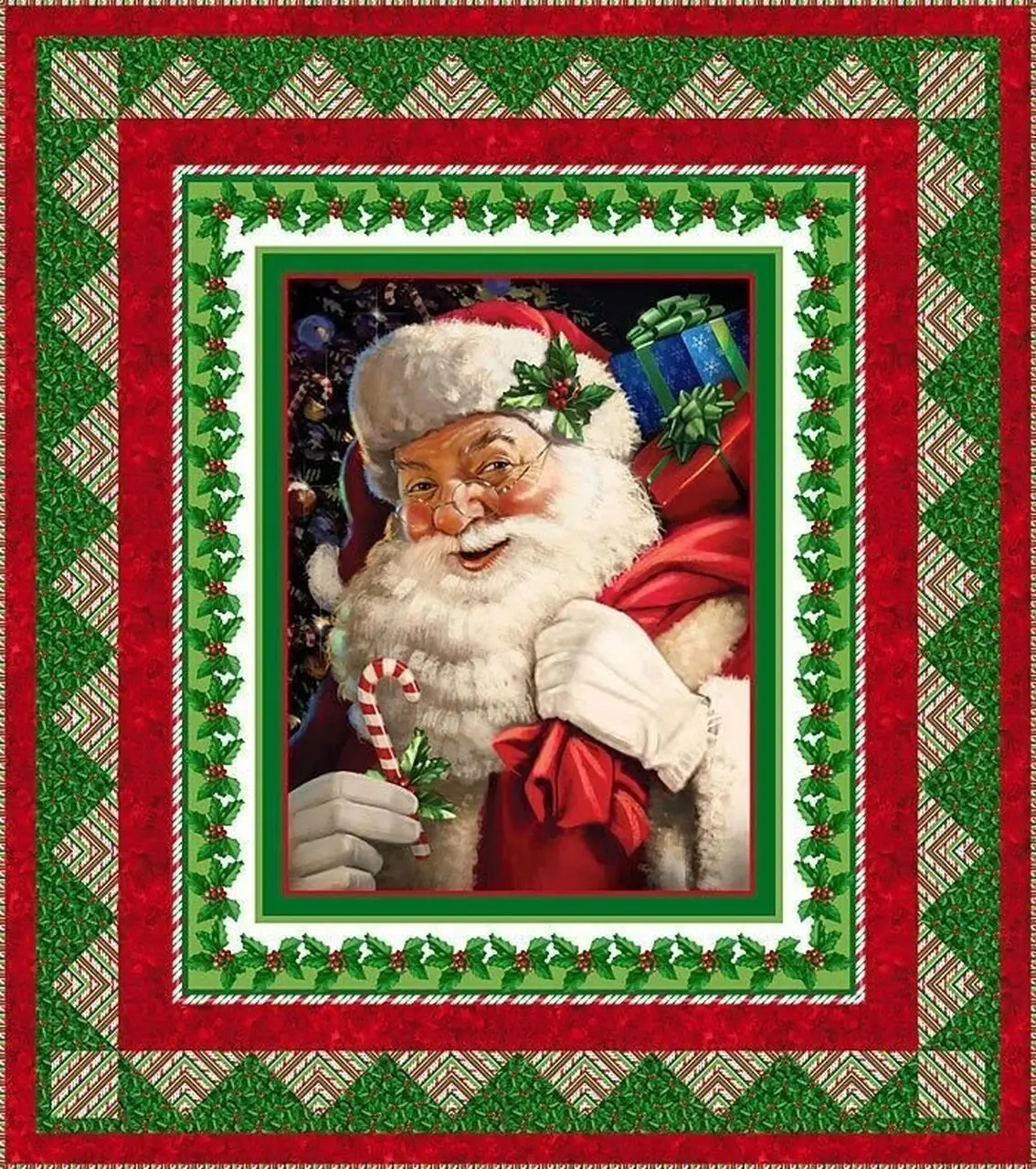 Santa Christmas Hur Quilt Cysigq and Home Decor