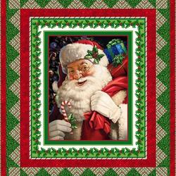 Santa Christmas Hur Quilt Cysigq and Home Decor