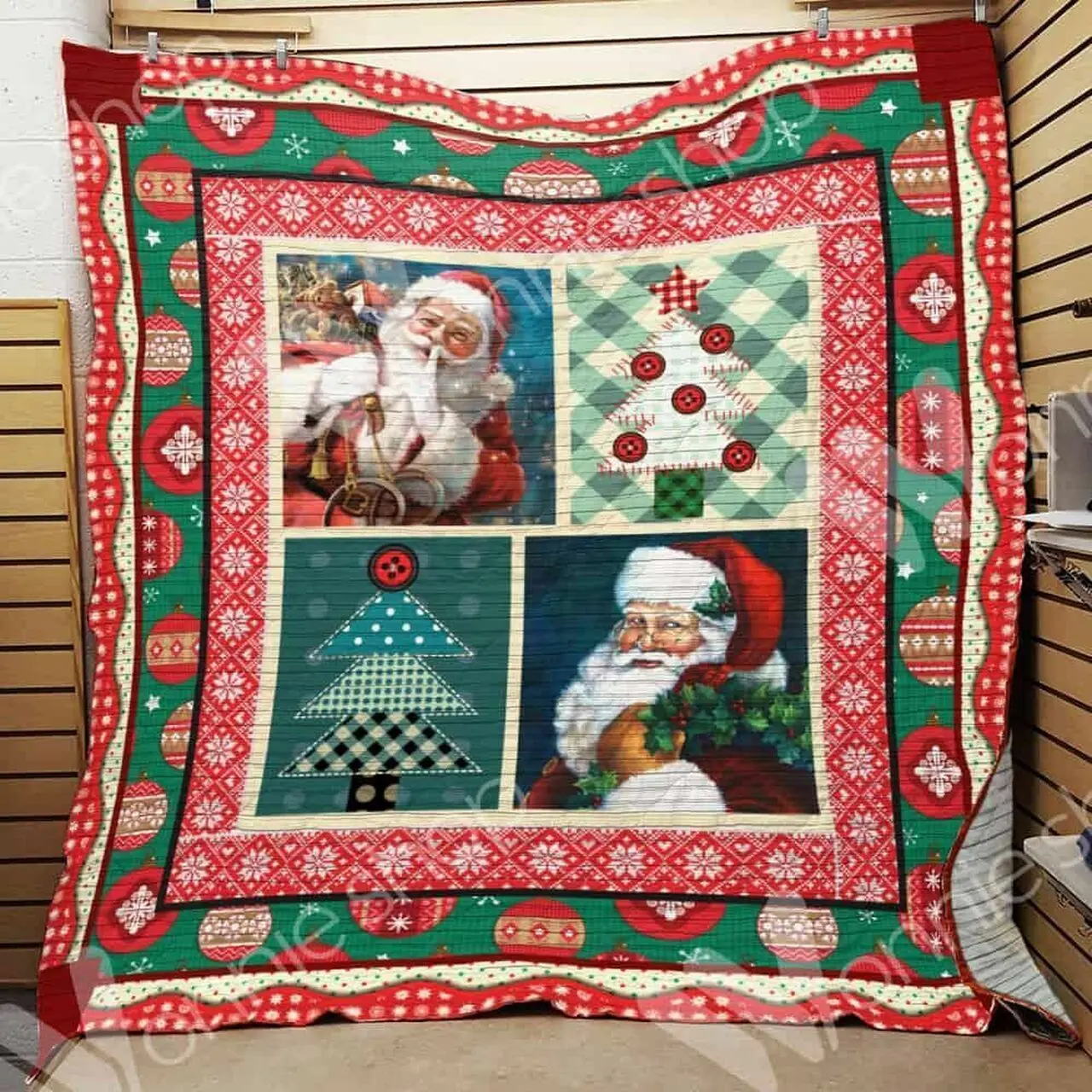 Santa Christmas Quilt Tdhdi and Home Decor