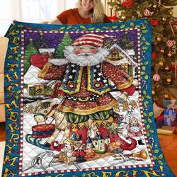 Santa Claus JFJ12235 3D Customized Quilt 2707 and Home Decor