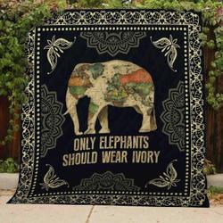 Save Elephants Hur Quilt Cysidn and Home Decor