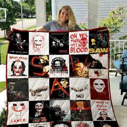 Saw Quilt Blanket 01758 and Home Decor