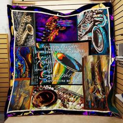 Saxophone JFJ12258 3D Customized Quilt 2707 and Home Decor