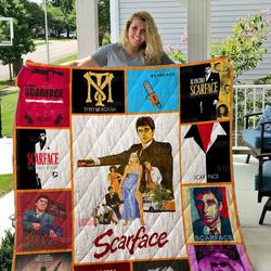 Scarface Poster Quilt Blanket 01 and Home Decor