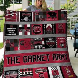 Scgc B310725 South Carolina Gamecocks Quilt Blanket  Quilt and Home Decor