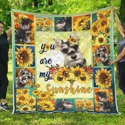 Schnauzer Dog Blanket Quilt and Home Decor