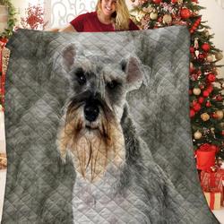 Schnauzer JFJ12273 3D Customized Quilt 2707 and Home Decor