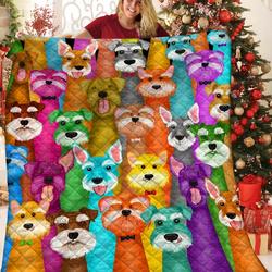 Schnauzer JFJ12274 3D Customized Quilt 2707 and Home Decor
