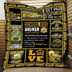 School Bus JFJ12281 3D Customized Quilt 2707 and Home Decor