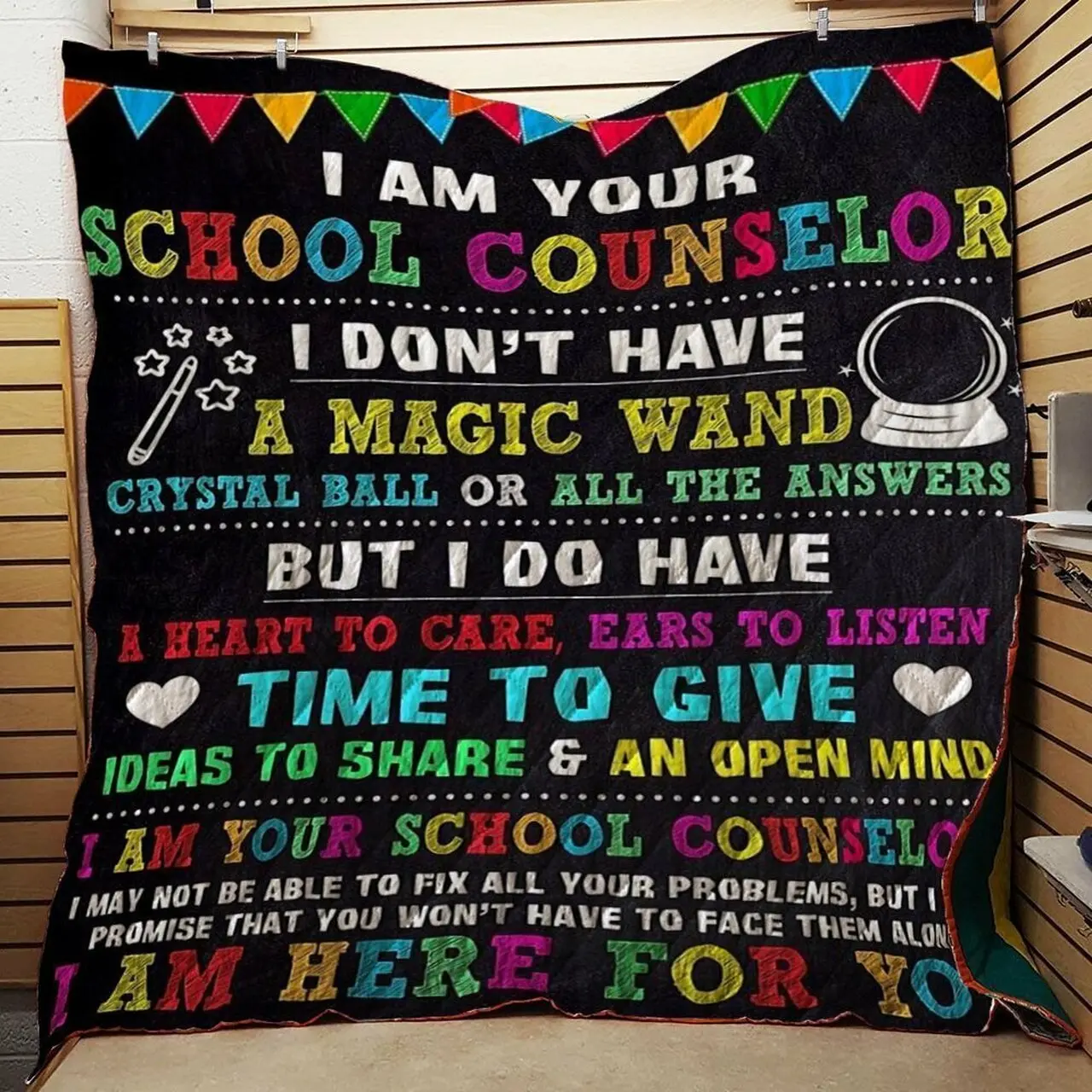 School I Am Your School Counselor Quilt Tdhle and Home Decor
