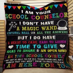 School I Am Your School Counselor Quilt Tdhle and Home Decor