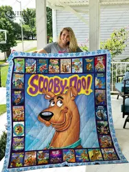 Scooby Doo Potrait Quilt Blanket Scooby Doo Cartoon Gifts Birthday Christmas and Home Decor