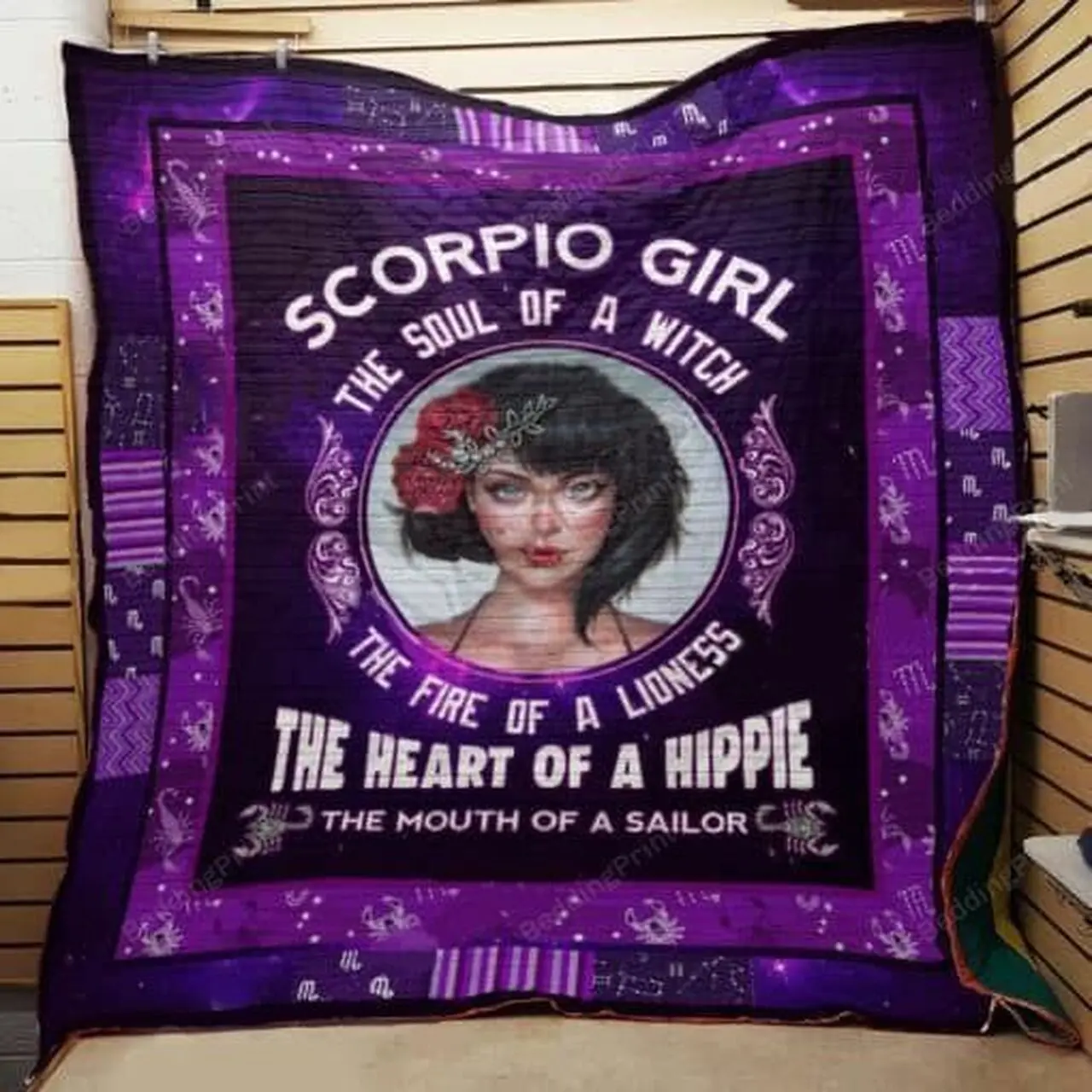 Scorpio Horoscope The Soul Of A Witch The Heart Of A Hippie Quilt Blanket Great Customized Blanket Gifts For Birthday Christmas Thanksgiving and Home Decor