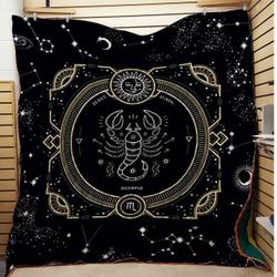 Scorpion Zodiac Sign Label Quilt and Home Decor