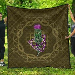 Scotland Thistle Celtic Knot Circle Frame JFJ12323 3D Customized Quilt 2707 and Home Decor