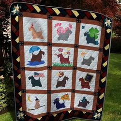 Scottish Terrier Quilt Tdhca and Home Decor