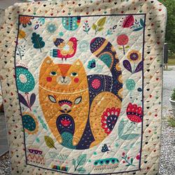 Sea Cat Play Quilt and Home Decor