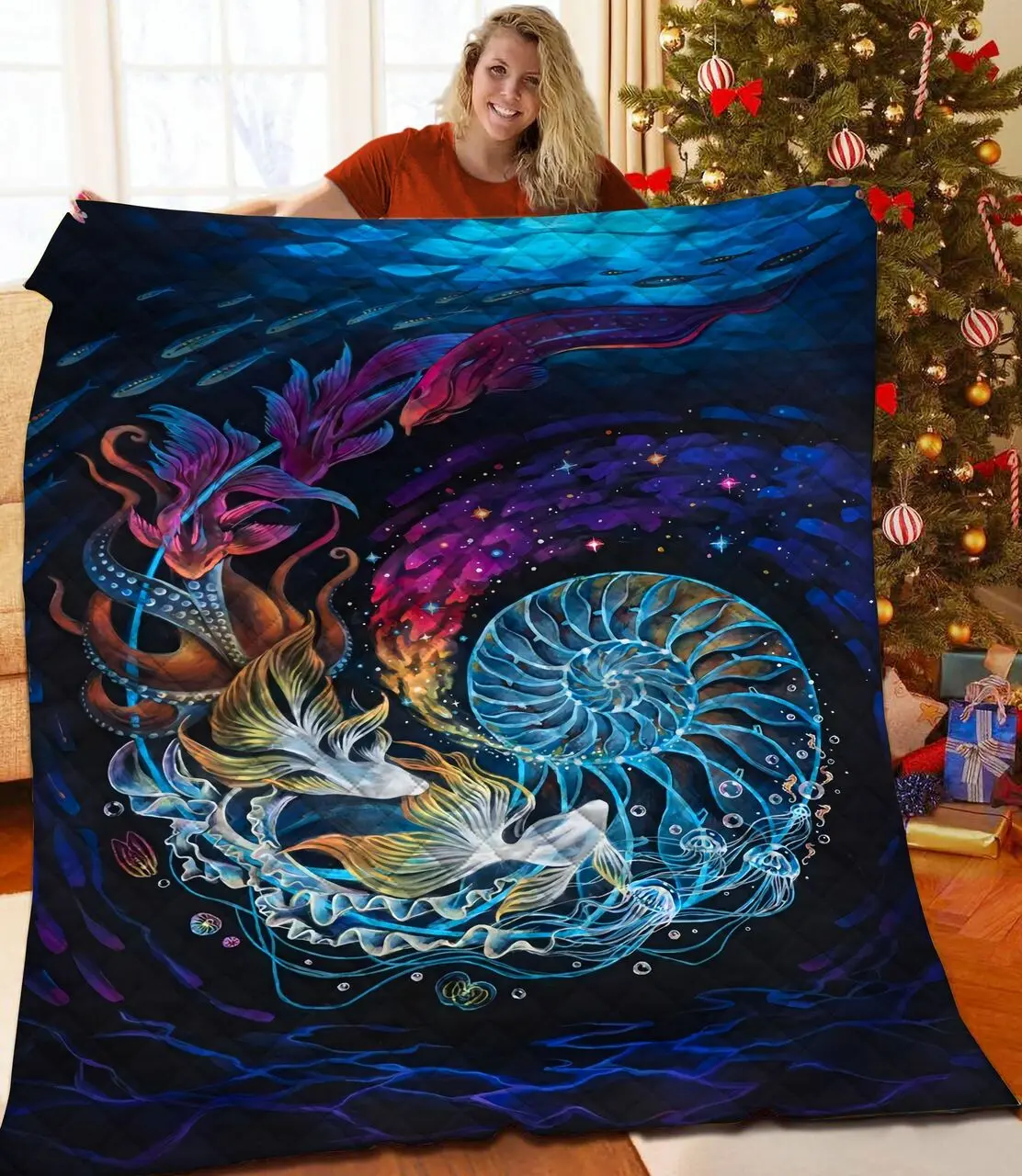 Sea JFJ12344 3D Customized Quilt 2707 and Home Decor