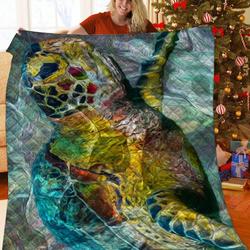Sea Turtle JFJ12360 3D Customized Quilt 2707 and Home Decor