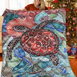 Sea Turtle JFJ12362 3D Customized Quilt 2707 and Home Decor