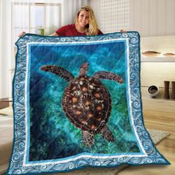 Sea Turtle Ocean VF19 3D Customized Quilt and Home Decor