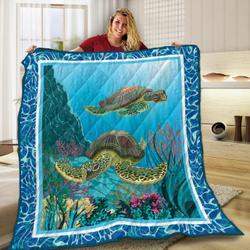 Sea Turtle Underwater VF20 3D Customized Quilt and Home Decor
