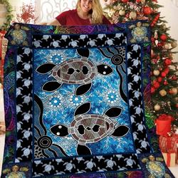 Sea Turtle V1 3D Customized Quilt and Home Decor