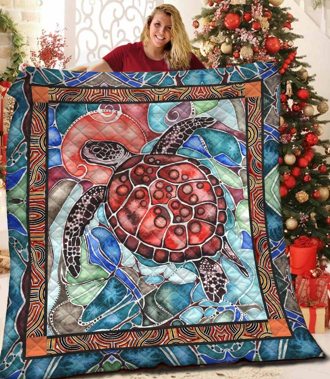 Sea Turtle V6 3D Customized Quilt and Home Decor