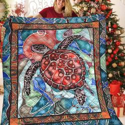Sea Turtle V6 3D Customized Quilt and Home Decor
