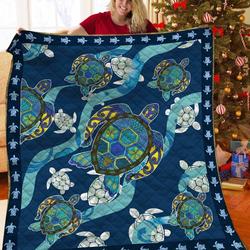 Sea Turtle V9 3D Customized Quilt and Home Decor