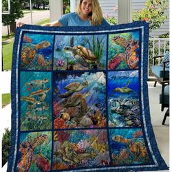 Sea Turtles Quilt Blanket A150 and Home Decor