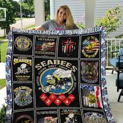 Seabees Quilt Blanket Th0107 and Home Decor