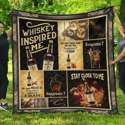 SeagramS Seven Crown Whiskey Inspired Me Quilt and Home Decor
