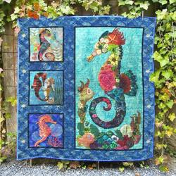 Seahorse Qh130702B Tbg Quilt Blanket and Home Decor