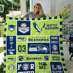 Seattle Seahawk Custom Quilt and Home Decor