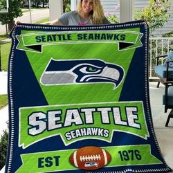 Seattle Seahawks Quilt Blanket 04 and Home Decor
