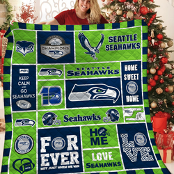 Seattle Seahawks Quilt Blanket Bs295 and Home Decor