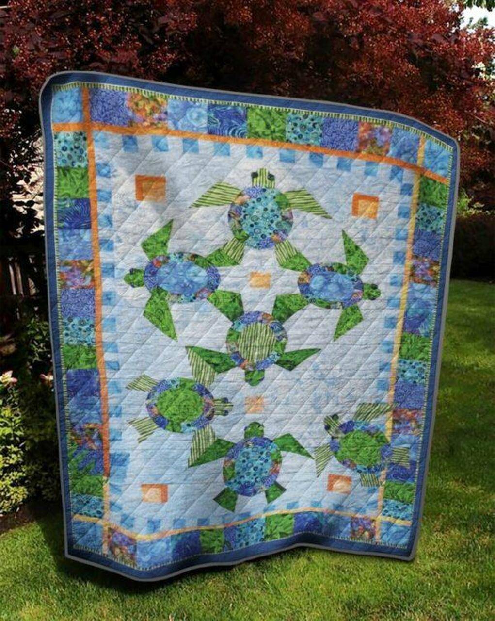 Seven Turtle Quilt Blanket Quilt and Home Decor