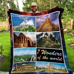 Seven Wonders Of The World Quilt Blanket and Home Decor