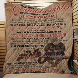 Sewing Family To My Granddaughter Your Grandma Quilt Tdhvc and Home Decor