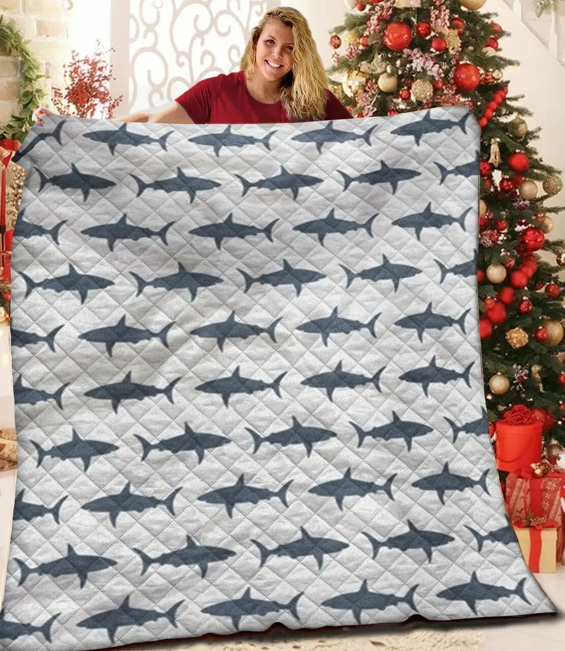Shark JFJ12456 3D Customized Quilt 2707 and Home Decor