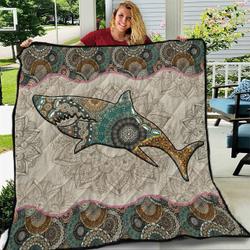 Shark Mandala Vintage JB15 NTTH011298 3D Customized Quilt and Home Decor