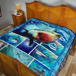 Shark S Awesome LKI254 3D Customized Quilt Hip and Home Decor
