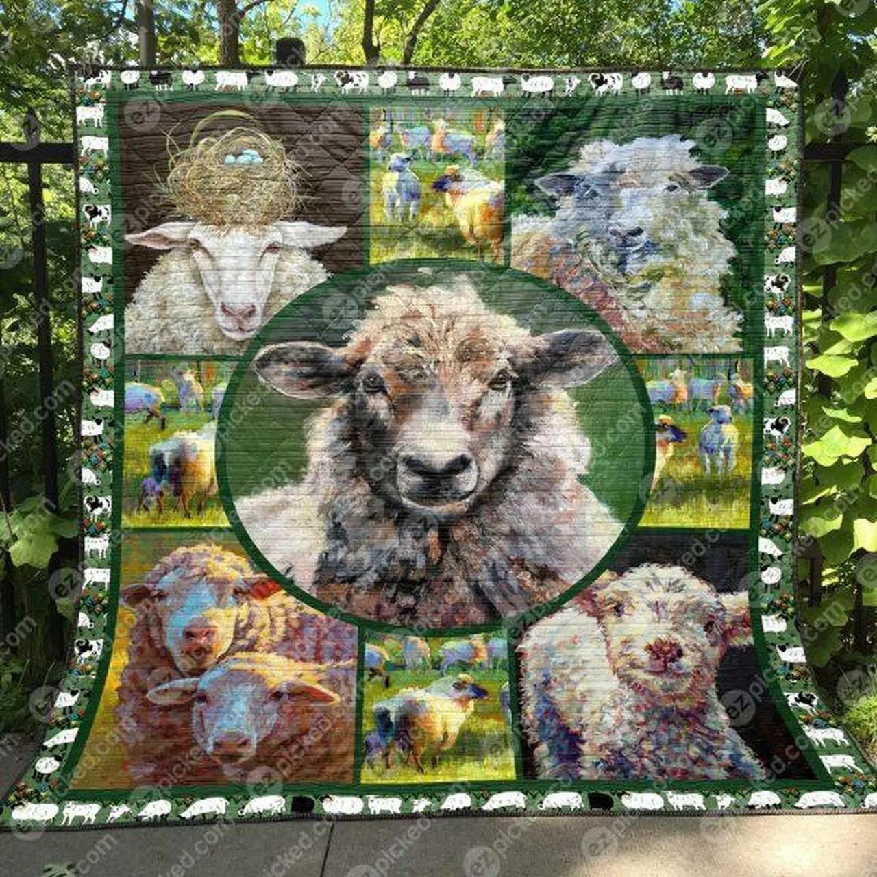 Sheep Love Quilt Blanket Tm99 Quilt and Home Decor