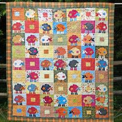 Sheep Sheep Sunshine Quilt Blanket Qq26  Quilt and Home Decor