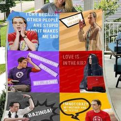 Sheldon Cooper Sofa Bed Throw Fleece Blanket Sherpa Blanket Sbbt01  Quilt and Home Decor